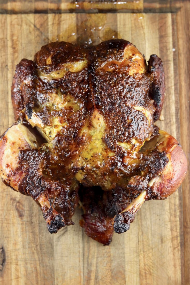 Smoked Chicken {with Mustard BBQ Sauce} - Out Grilling