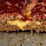 Cheddar Stuffed Meatloaf with BBQ Sauce