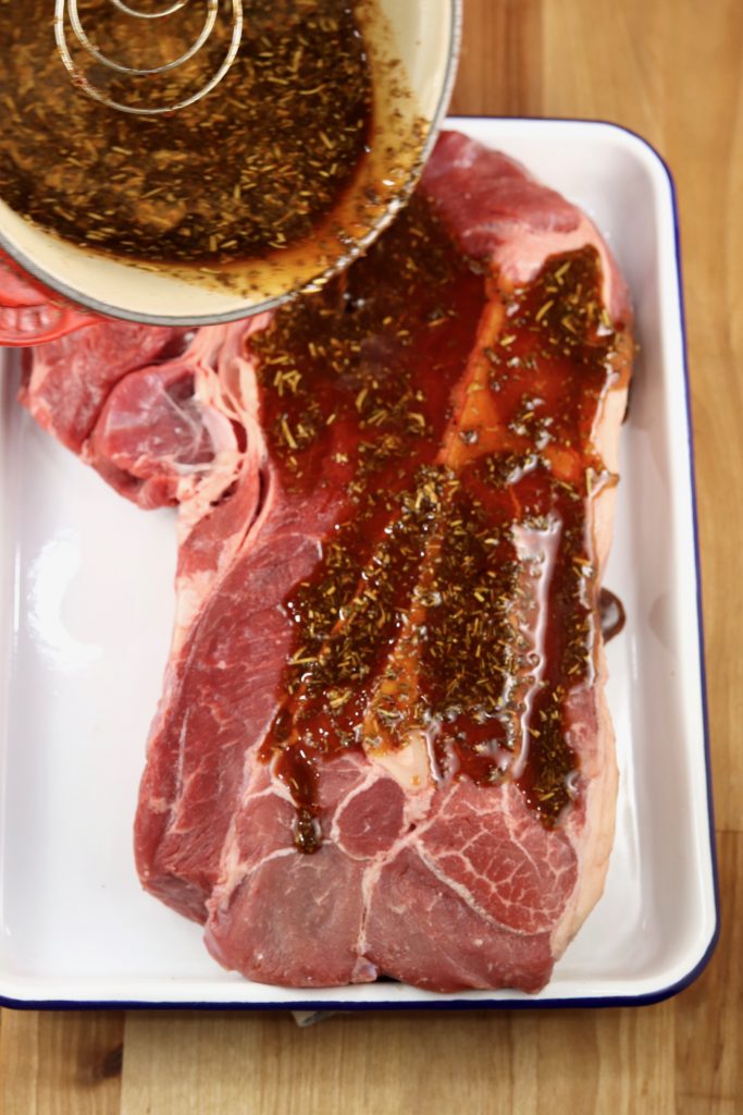 Coffee Marinated Chuck Roast is a well seasoned and tasty dinner to try on the grill. A quick marinade with strong brewed coffee, garlic and spices adds just the right flavor to grilled beef. 