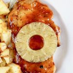 Grilled BBQ Pork Chops with Pineapple RIng