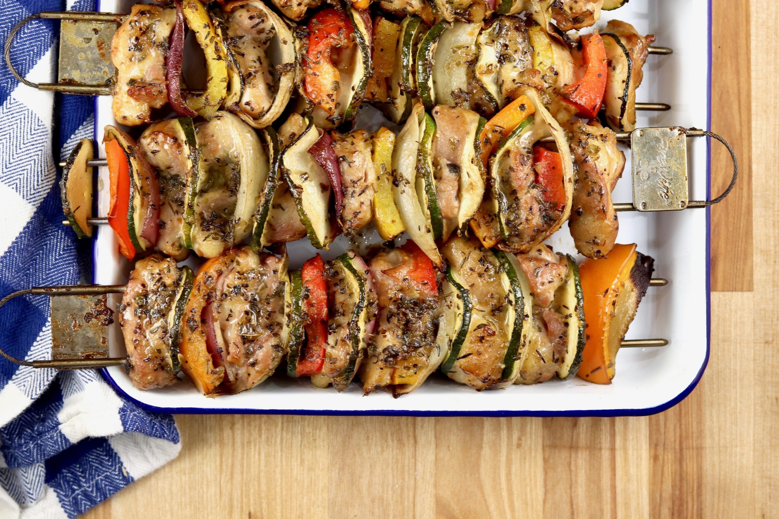 Grilled Chicken Kebabs with Vegetables