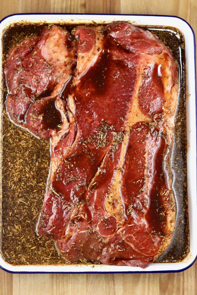 Coffee Marinated Chuck Roast is a well seasoned and tasty dinner to try on the grill. A quick marinade with strong brewed coffee, garlic and spices adds just the right flavor to grilled beef. 