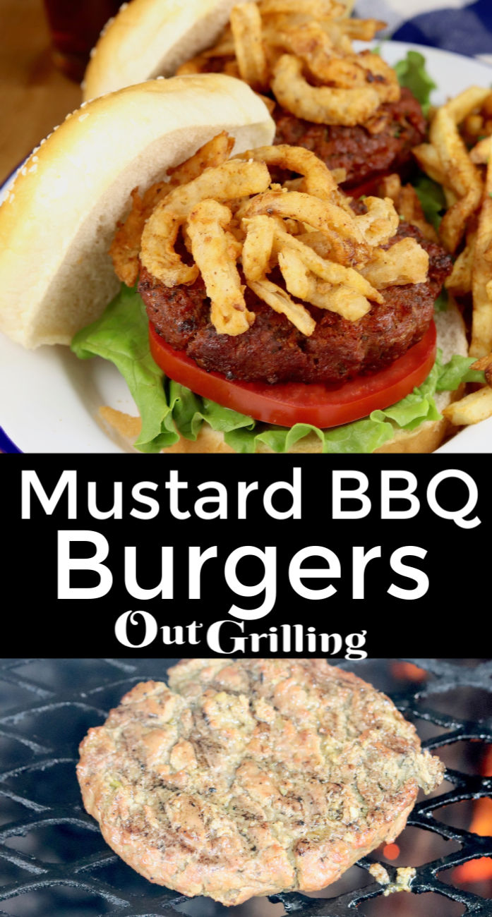 Mustard BBQ Burgers {Easy Grilling Recipe} - Out Grilling