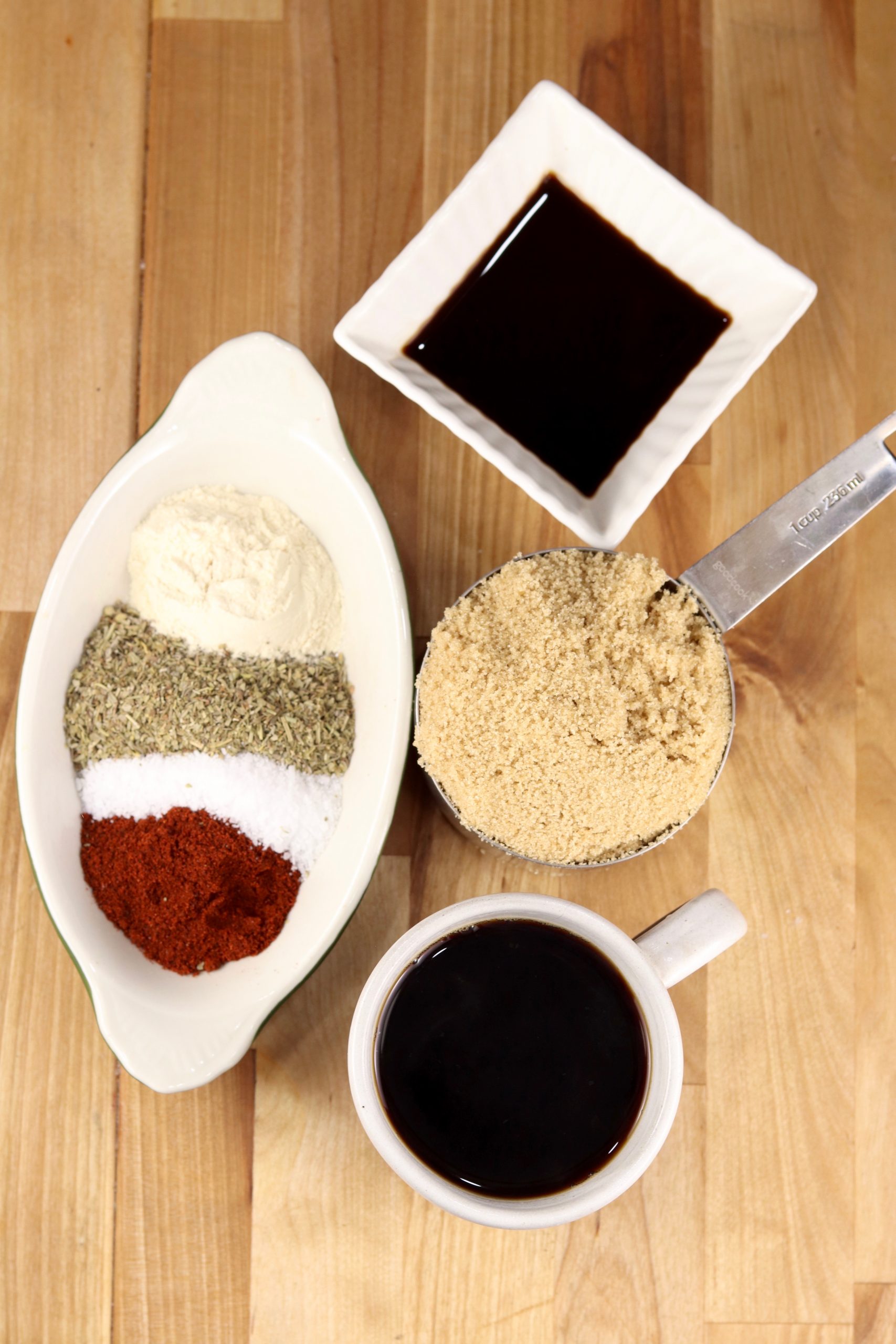 ingredients for coffee marinade