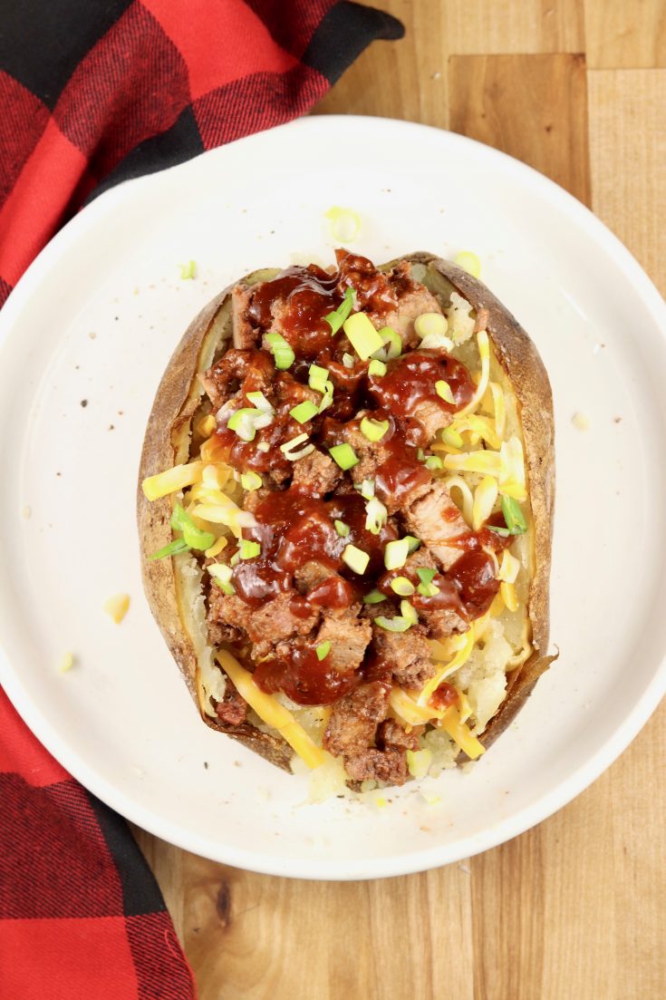 BBQ Stuffed Potatoes {with BBQ Cube Steak} - Out Grilling