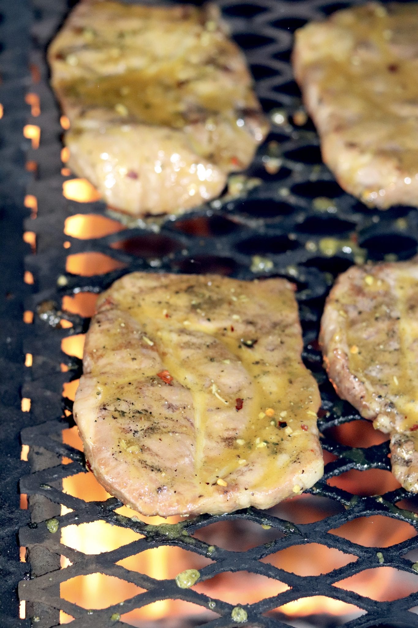 Grilled Honey Mustard Pork Steaks {Tender & Juicy} Out Grilling