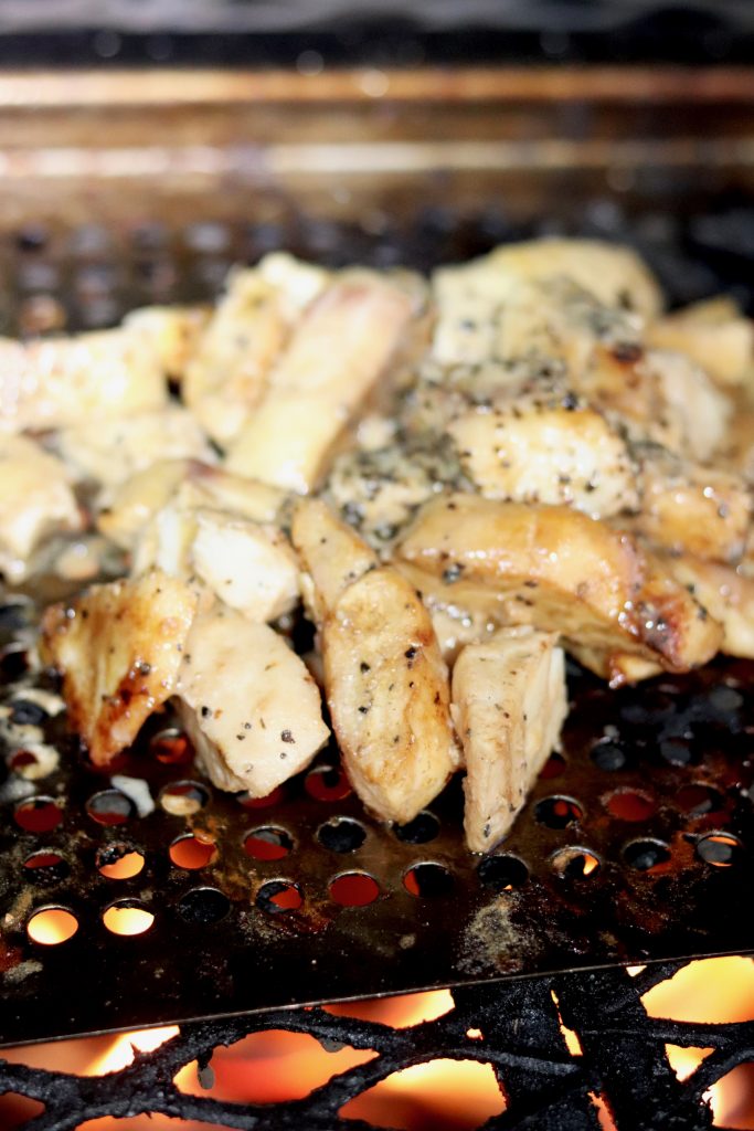 Grilled Cod with garlic glaze