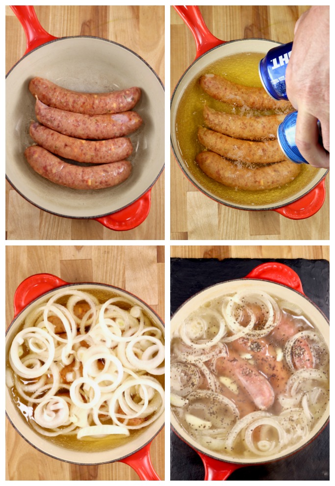 How to cook Beer Brats with onions