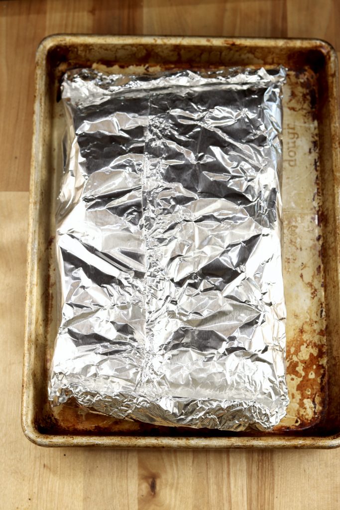 Foil Packet with corn on the cob for grilling