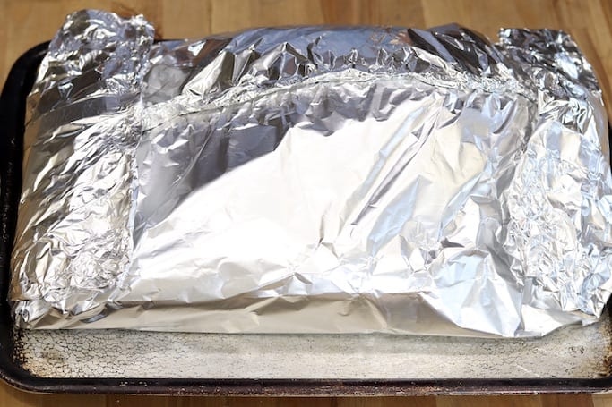 Foil packet for smoked brisket