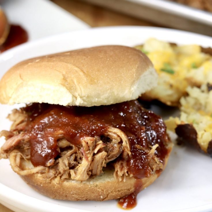 Pulled Pork Sandwiches with homemade bbq sauce