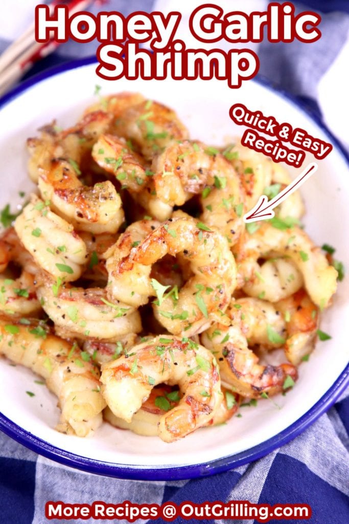 Grilled Honey Garlic Shrimp {Main Dish or Appetizer} - Out Grilling