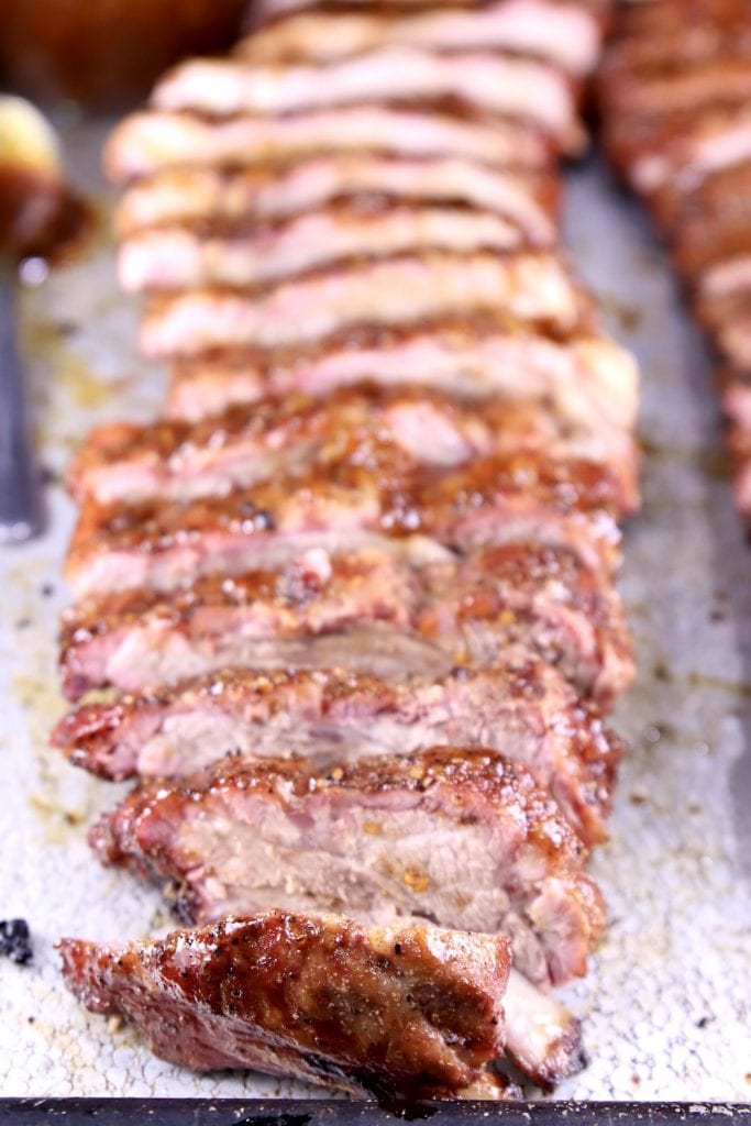 Peach BBQ Ribs {Barbecue Baby Back Ribs} - Out Grilling