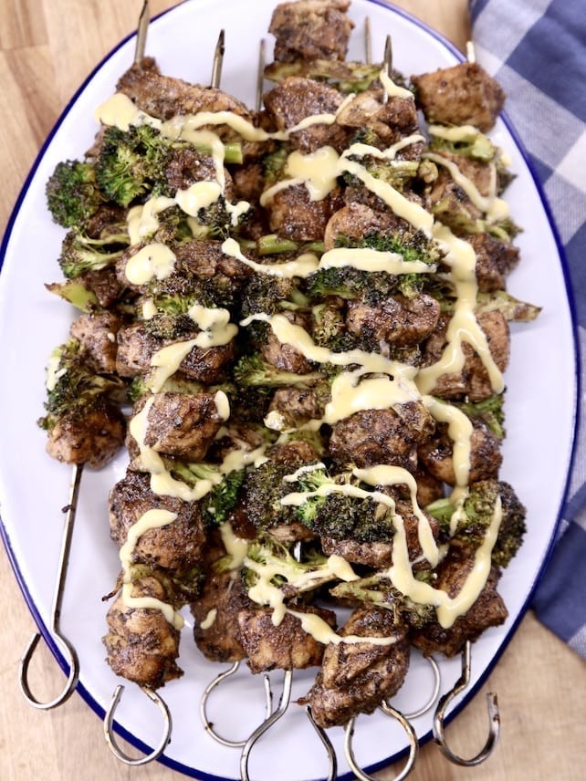 Balsamic Chicken Broccoli Skewers Recipe
