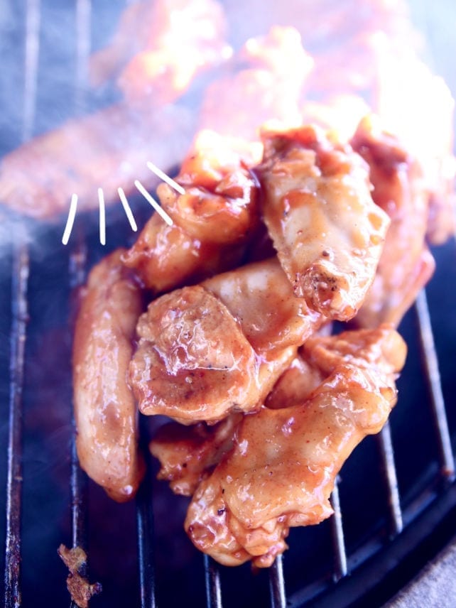 Grilled Maple BBQ Chicken Wings