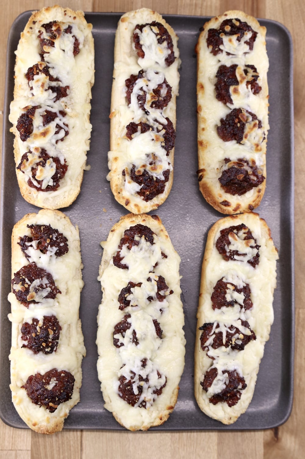 Meatball subs with melted cheese