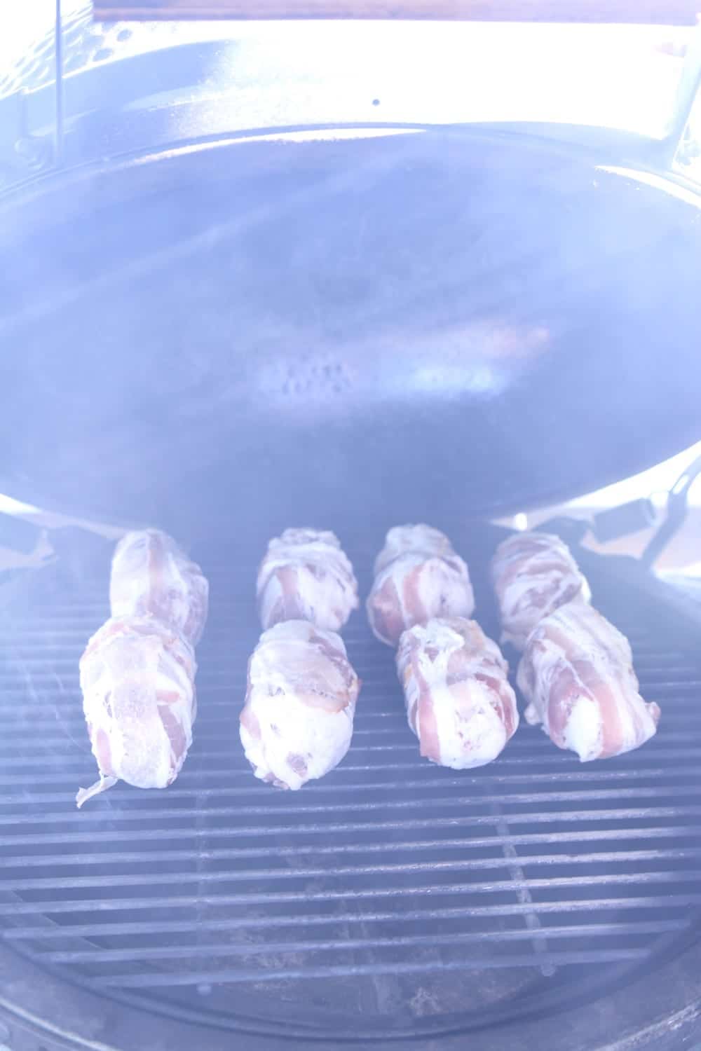 armadillo eggs on a big green egg grill
