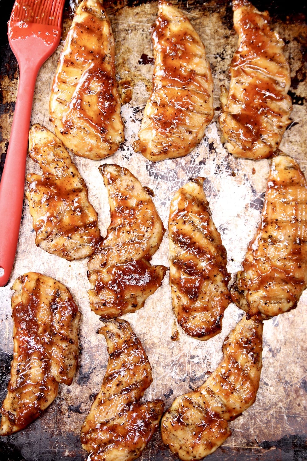 sheet pan with bbq chicken tenders