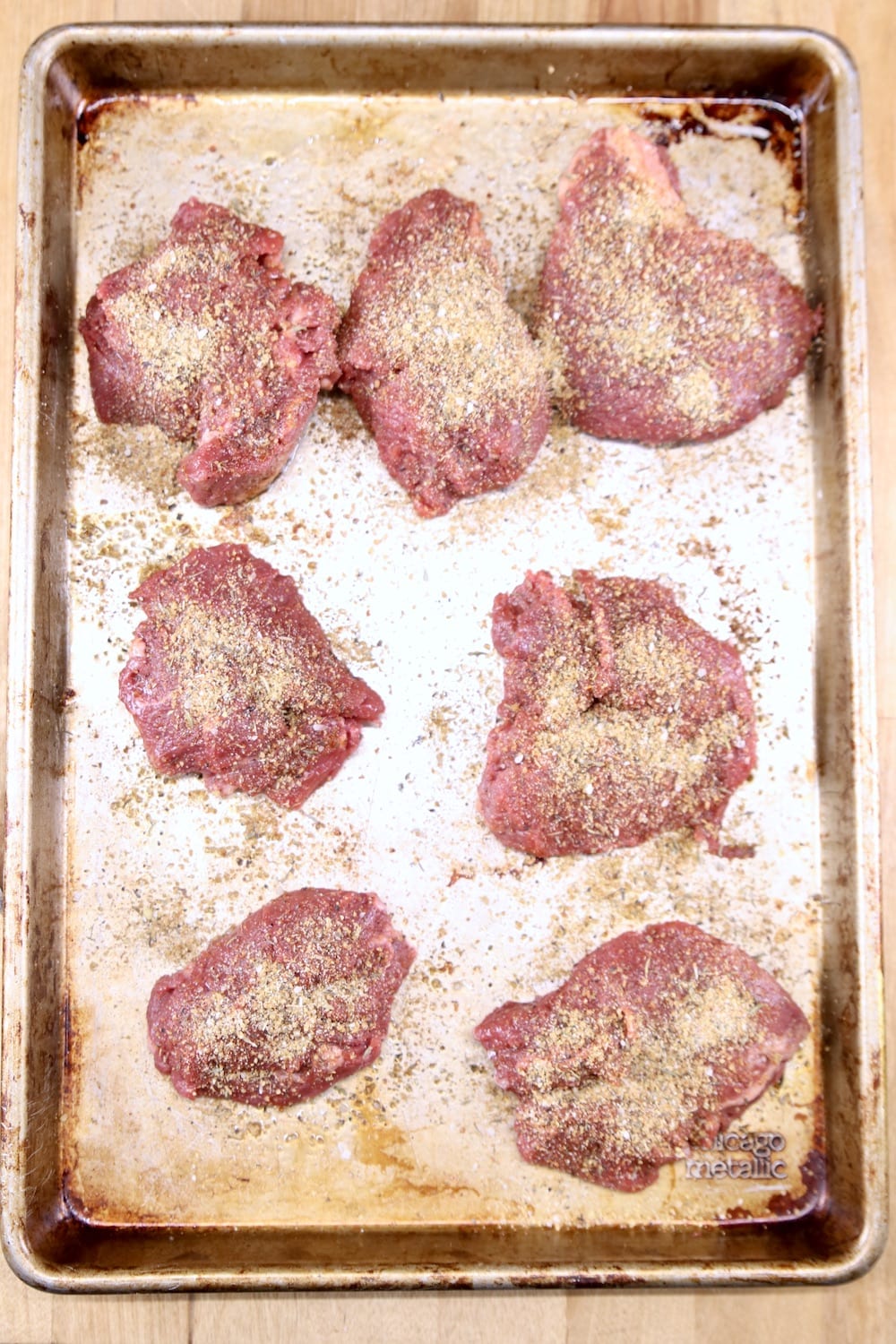 tenderloin steaks with dry rub