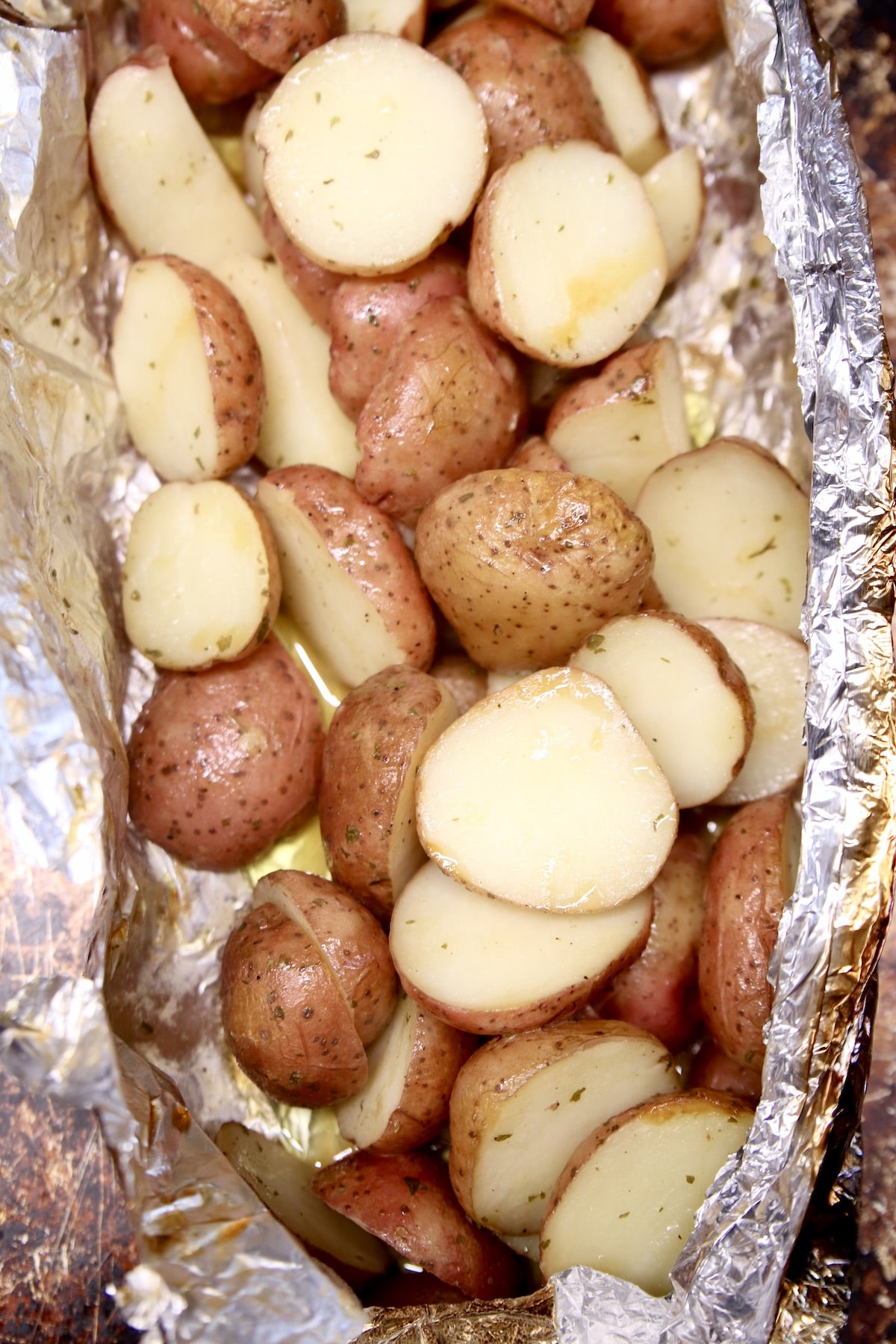 cooked foil packet potatoes
