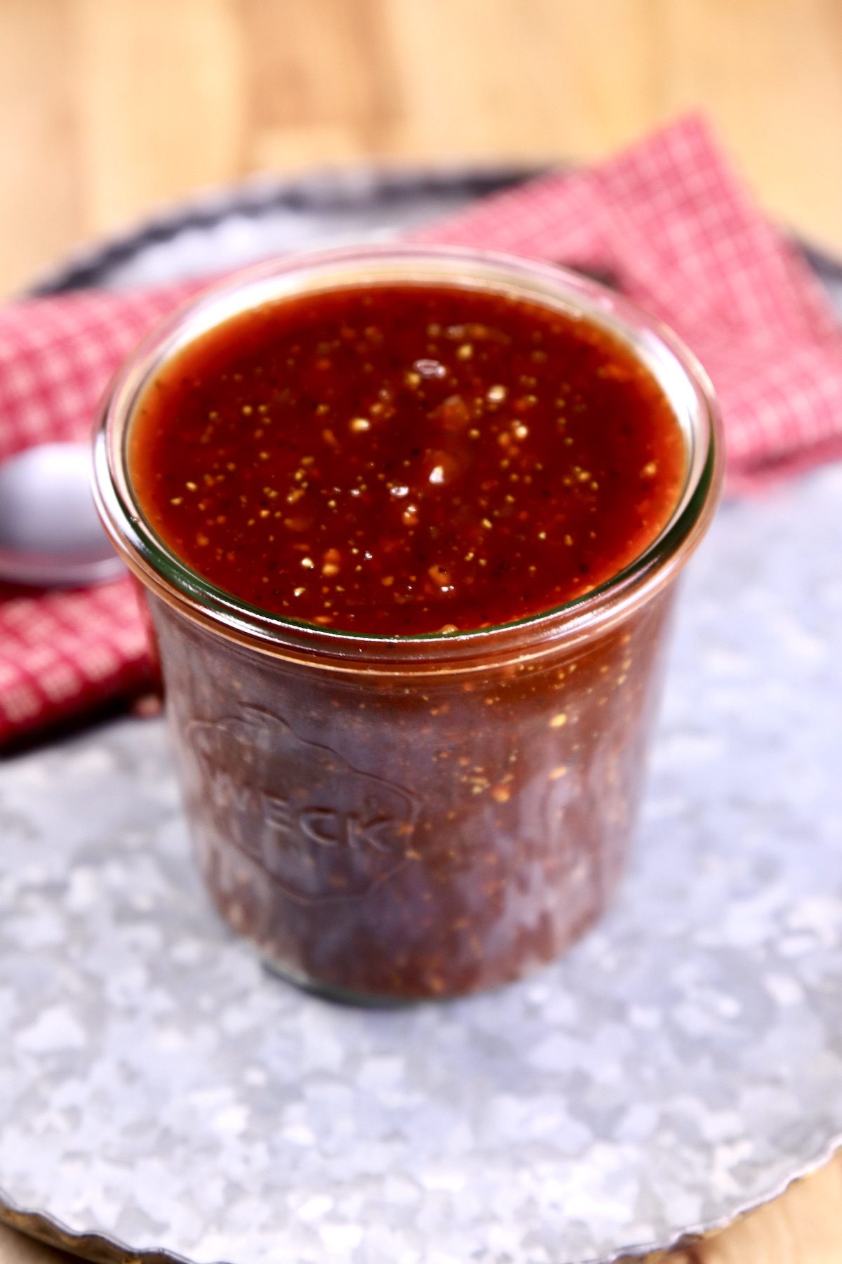 Jalapeno bbq sauce in a jar