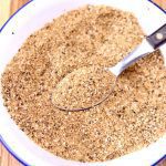 dry rub in a bowl with a spoon