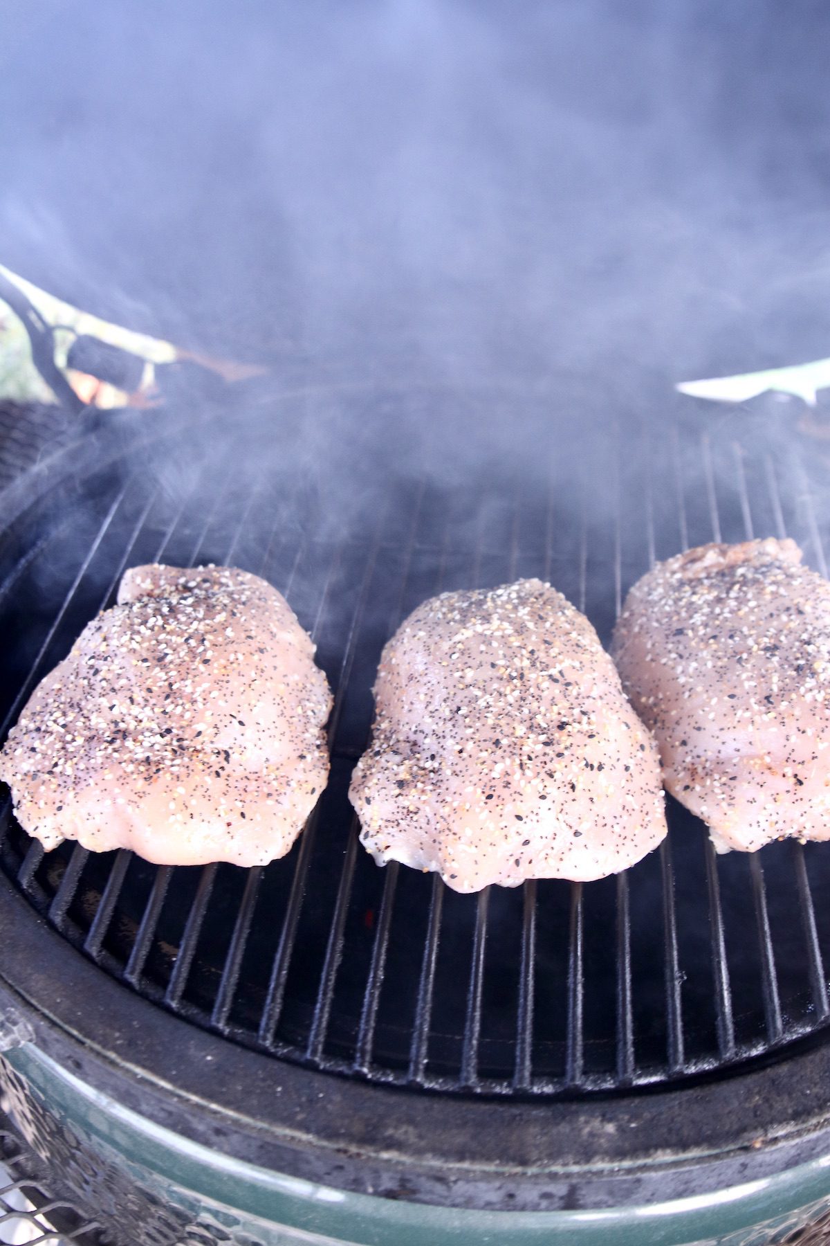 3 stuffed chicken breasts on a grill