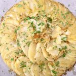 platter of au gratin potato casserole