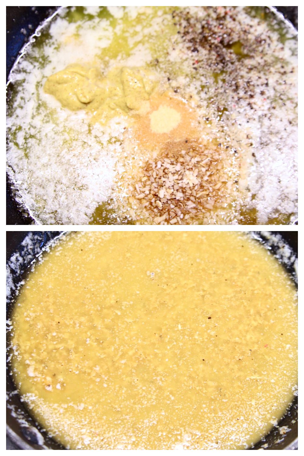 butter sauce collage for slider burgers