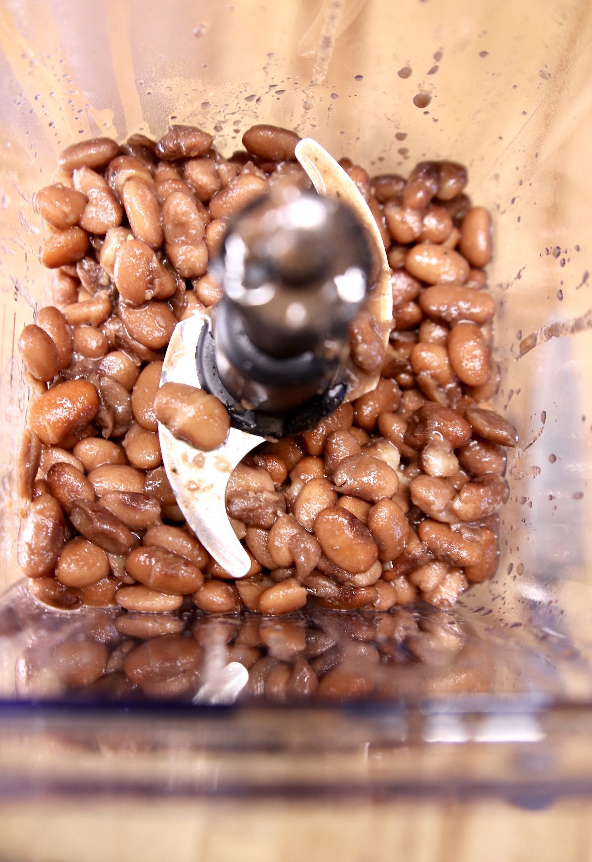pinto beans in a blender