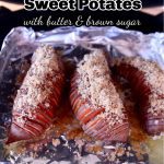 Grilled hasselback sweet potatoes