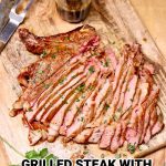 Grilled Steaks with Whiskey Butter - Text Overlay