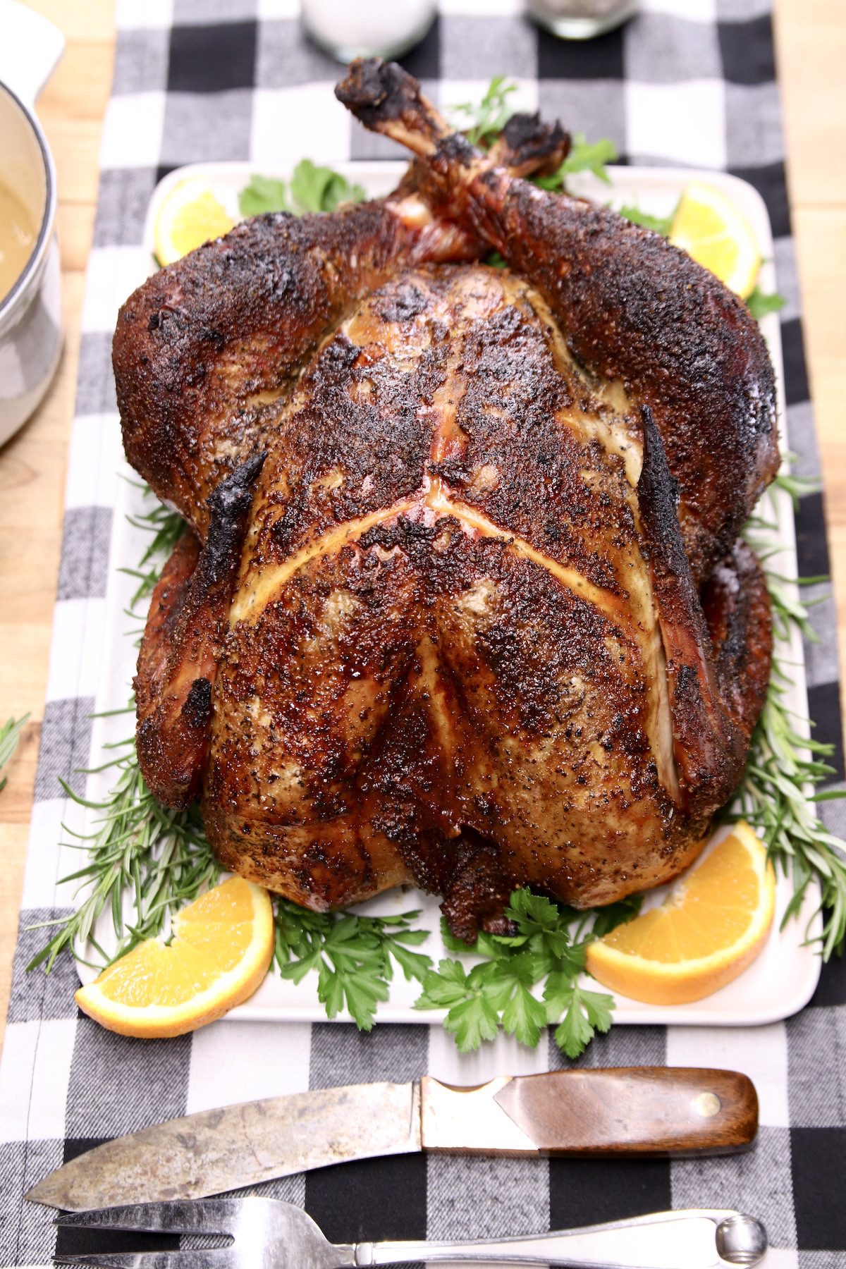 Grilled Turkey on a platter