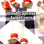 grilled steak bites appetizers - text overlay