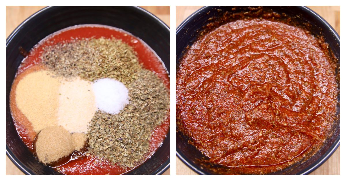 collage of tomato sauce