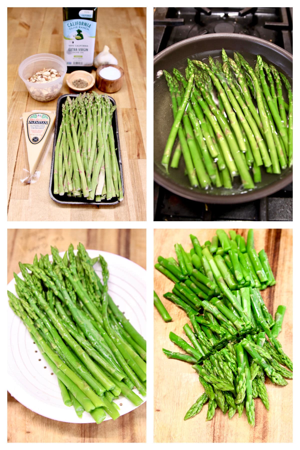 cooking asparagus for pesto.