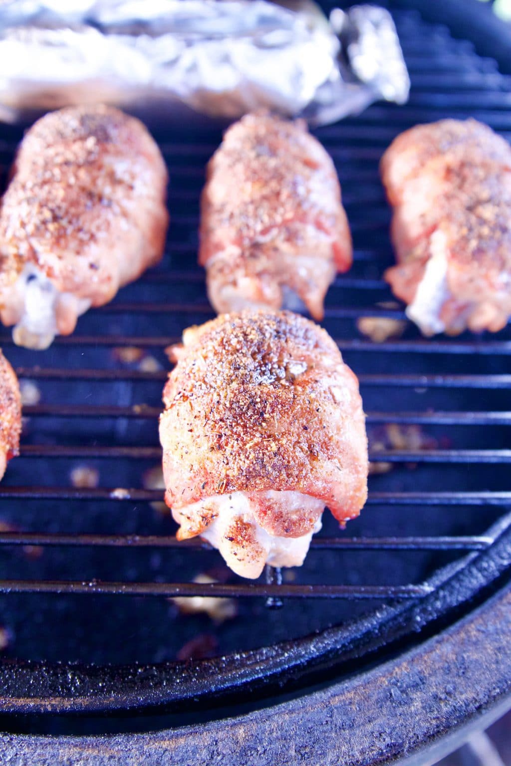 Grilled Bacon Wrapped Stuffed Chicken - Out Grilling