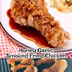 Honey Garlic Drumsticks - collage: plated/on grill.
