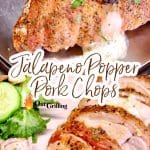 Jalapeno Popper Pork Chops collage - text overlay.