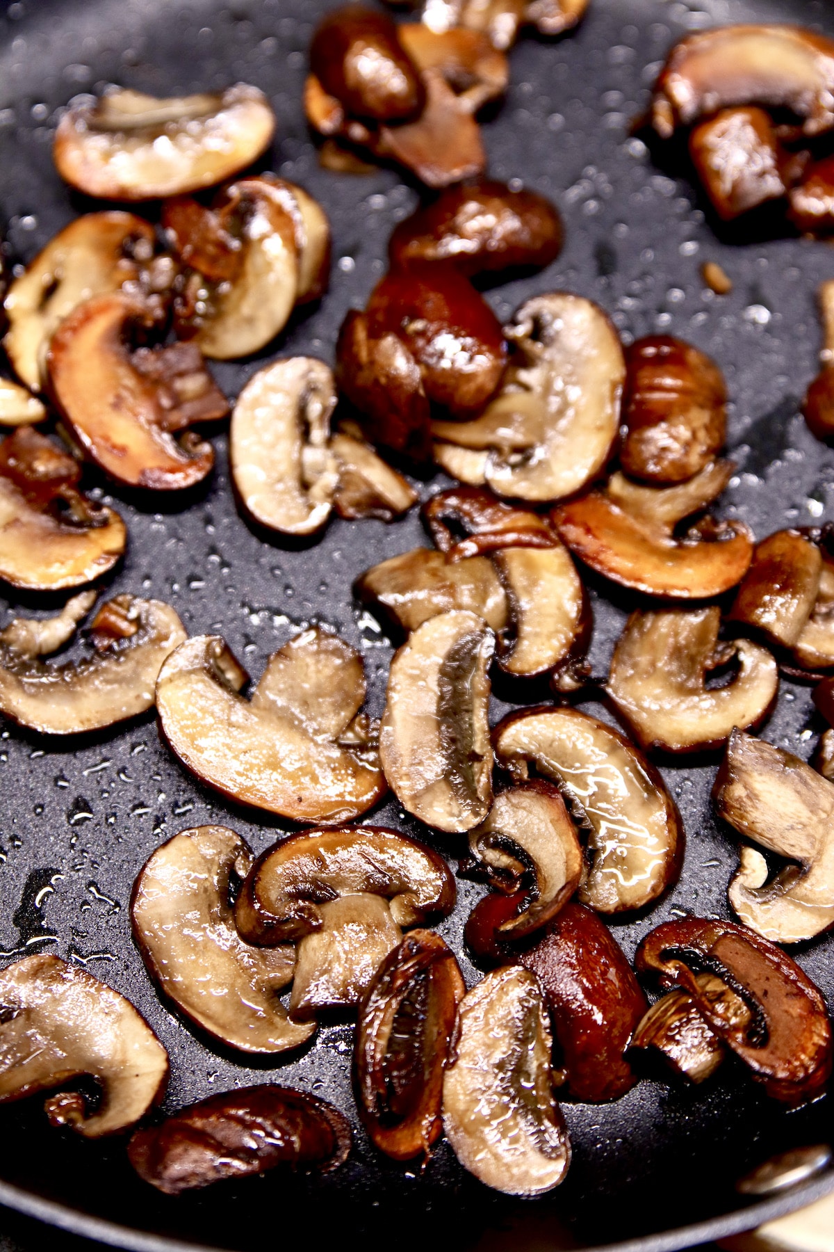 Sauteed sliced mushrooms.