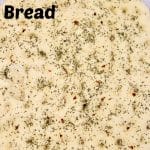 Grilled focaccia bread - text overlay.