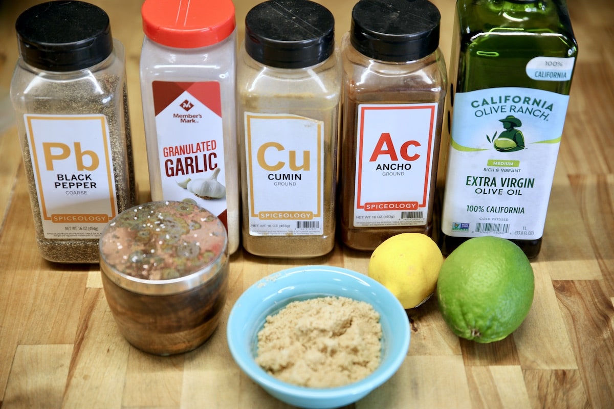 Fajita Marinade ingredients.