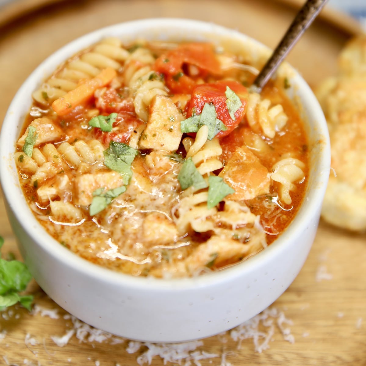 Grilled Chicken Parmesan Soup