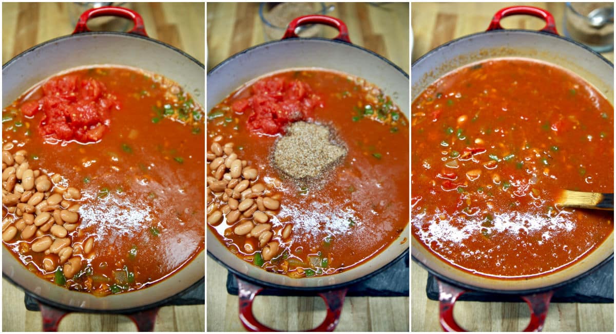 Collage making chili.