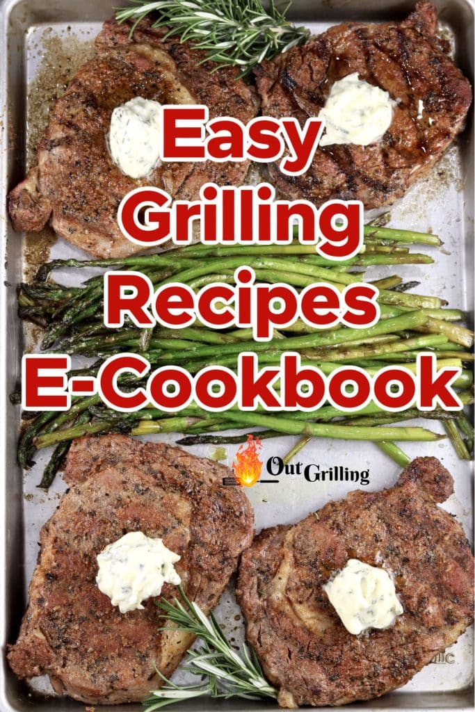 Grilled steaks cover for free ecookbook OutGrilling.com.