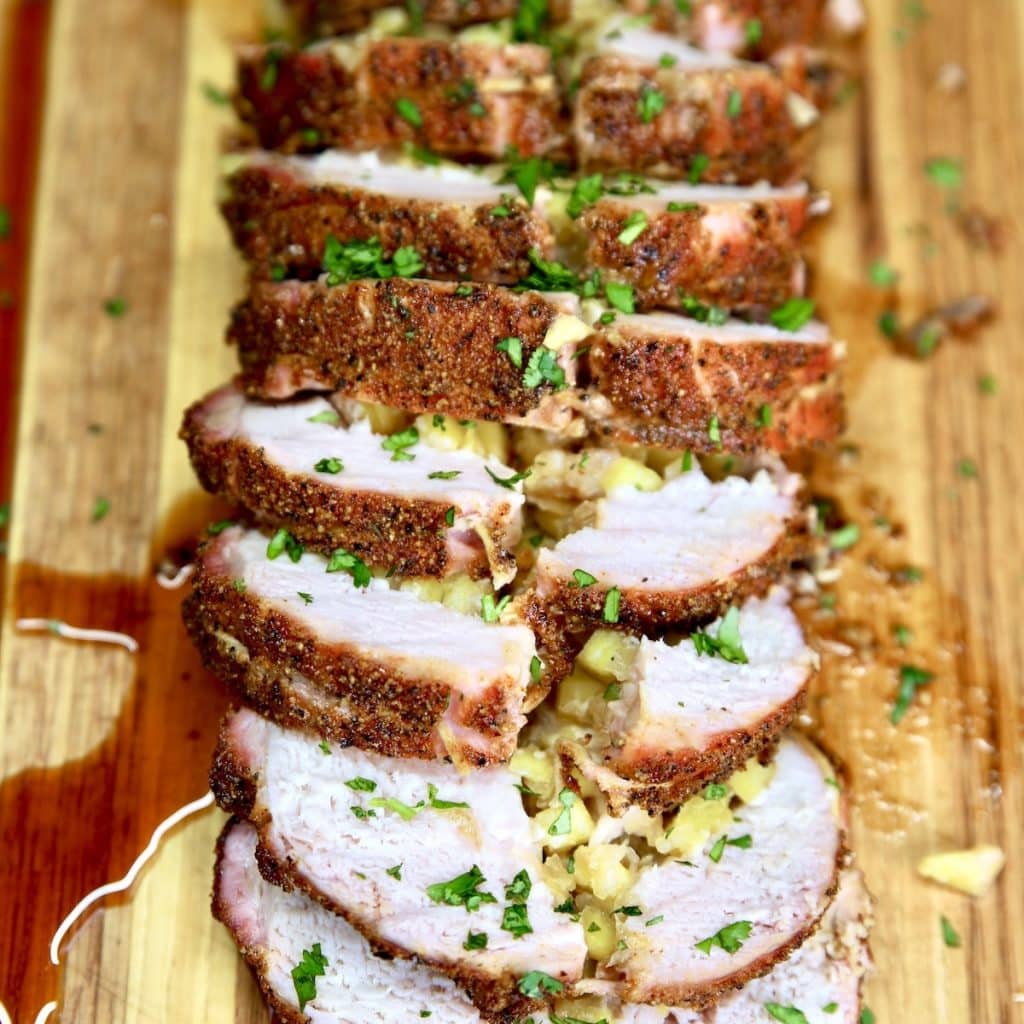 Pineapple Stuffed Pork Loin - Out Grilling