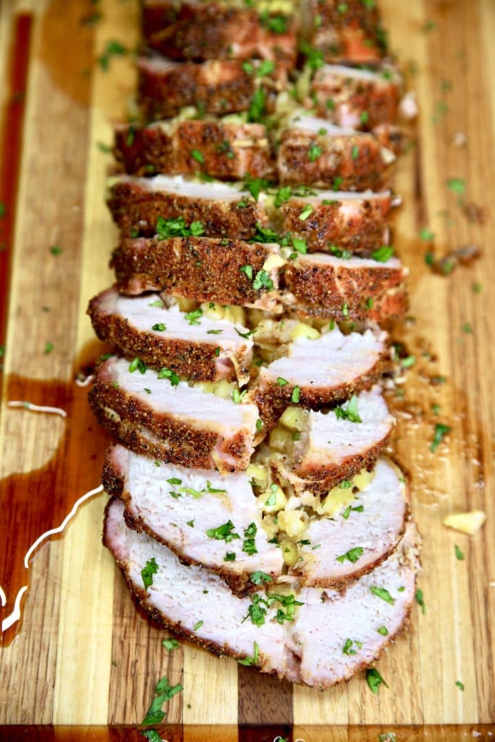Pineapple Stuffed Pork Loin - Out Grilling