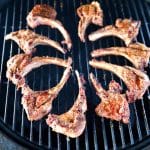 Grilling venison chops - placed in a circle.