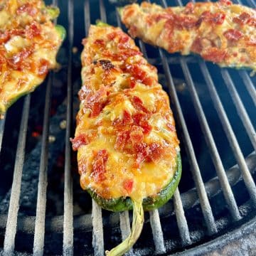 Grilled Chicken Stuffed Poblano Peppers.