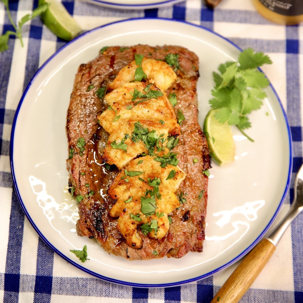 Cilantro Lime Steak and Shrimp